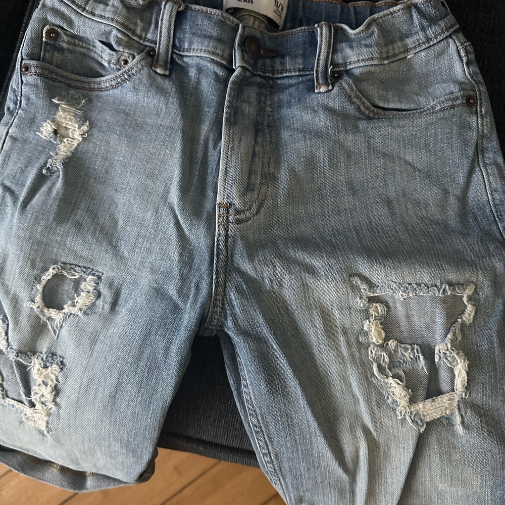 Abercrombie Kids Light Blue Distressed Boyfriend Jeans